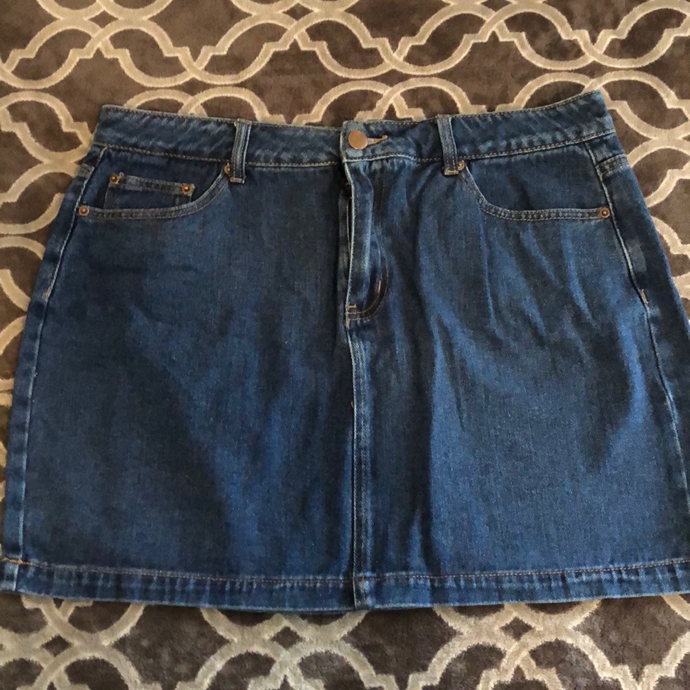 Plus Size Jean Skirt